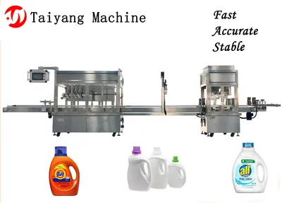 5L Laundry Detergent High Precision Liquid Filling Machine with Double Screw Cap