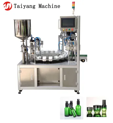 Servo-Type PLC Control Double - Head Turntable Essential Oil Filling Machine